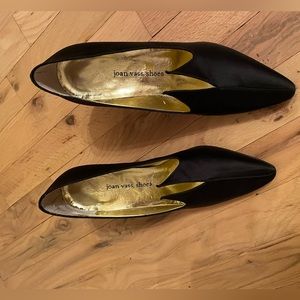 Joan Vass Collection Black Satin Pumps size 38 Brand New Never worn